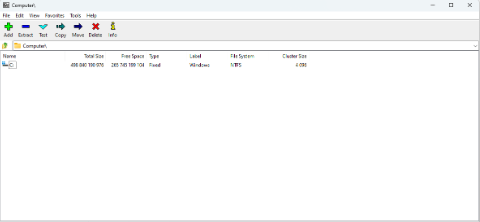 Przykładowy zrzut programu 7-Zip w Windows 11